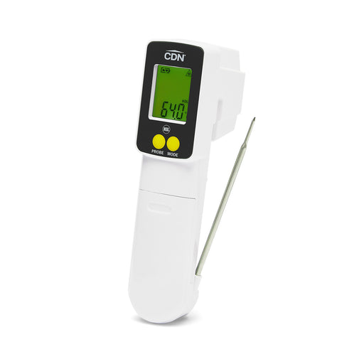 CDN ProAccurate Infrared Gun Laser/Thermocouple Probe 2-in-1 Thermometer, White
