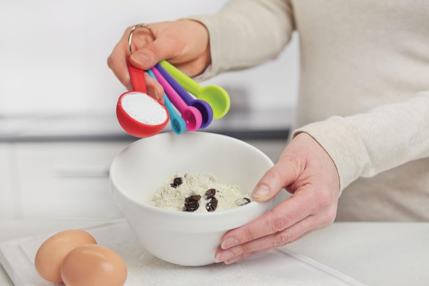 ZEAL Perfect Measure Silicone Measuring Spoons, Set of 5, Multicolored