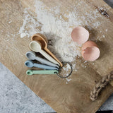 ZEAL Perfect Measure Silicone Measuring Spoons, Set of 5, Coastal Colors