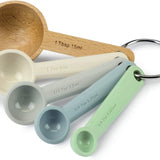 ZEAL Perfect Measure Silicone Measuring Spoons, Set of 5, Coastal Colors