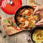Kuchenprofi Provence Enameled Cast Iron Round Dutch Oven, 11" dia., 7 qt, Classic Red