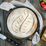 Kuchenprofi Provence Enameled Cast Iron Round Dutch Oven, 11" dia., 7 qt, Classic Black