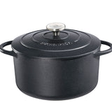 Kuchenprofi Provence Enameled Cast Iron Round Dutch Oven, 11" dia., 7 qt, Classic Black