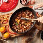 Kuchenprofi Provence Enameled Cast Iron Oval Dutch Oven, 13" L, 7.4 qt, Classic Red