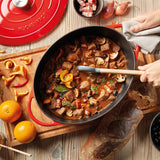 Kuchenprofi Provence Enameled Cast Iron Oval Dutch Oven, 13" L, 7.4 qt, Classic Red