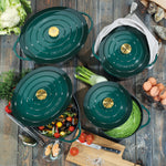 Kuchenprofi Provence Enameled Cast Iron Casserole, 11" dia., 4.1 qt, Classic Red