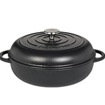 Kuchenprofi Provence Enameled Cast Iron Casserole, 11" dia., 4.1 qt, Classic Black
