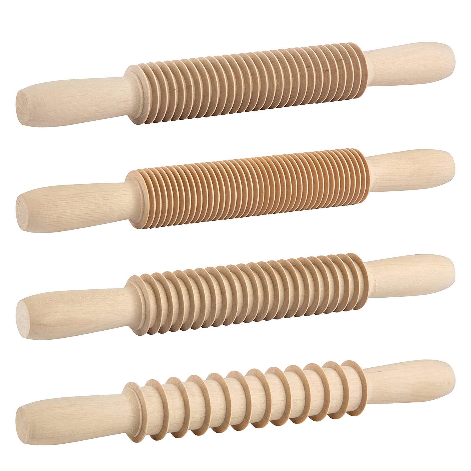Kuchenprofi Wooden Pasta Cutter, Set of 4, Spaghetti, Tagliatelle, Fettuccine, Pappardelle