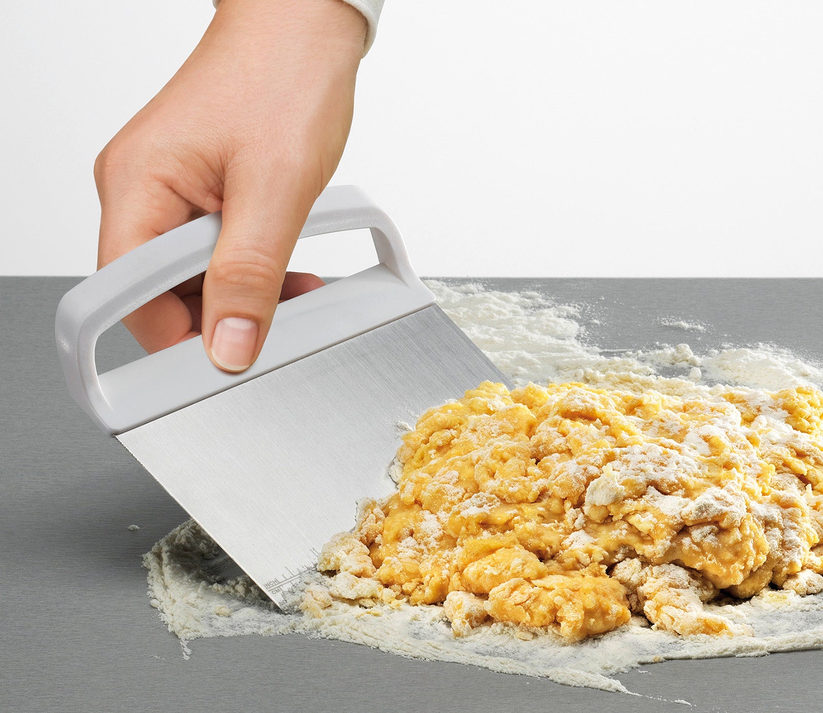 Kuchenprofi Scraper 3 Pc Set: Dough Cutter, Curved Edge And Flat Edge Scraper