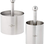 Kuchenprofi Stainless Steel 6-Piece Food Mold Forming Rings with Tamper/Pushers, Silver