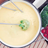 Swissmar Lugano 9 Piece Cast Iron Fondue Set, Matte White