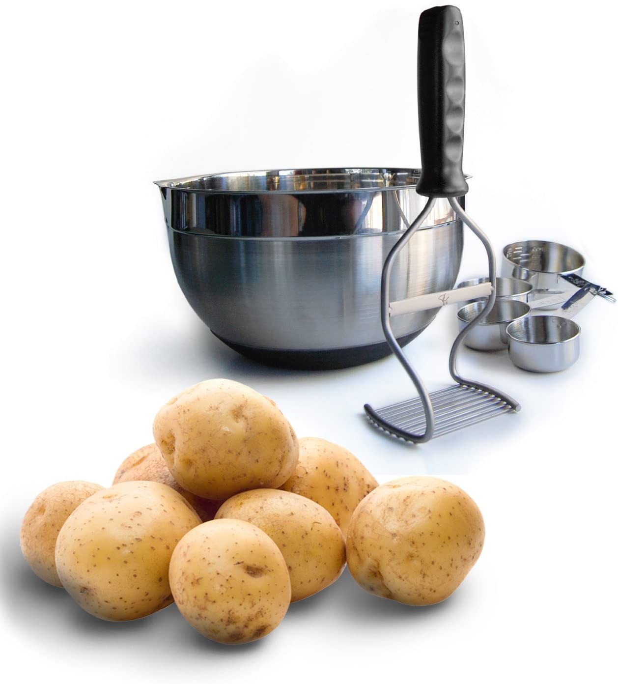 Kitchen Innovations Diamond Series Potato Masher, Black