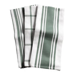 KAF Home Centerband/Basketweave/Windowpane Kitchen Towels, Set of 3, Agave