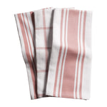 KAF Home Centerband/Basketweave/Windowpane Kitchen Towels, Set of 3, Blush