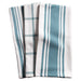 KAF Home Centerband/Basketweave/Windowpane Kitchen Towels, Set of 3, Teal