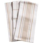 KAF Home Centerband/Basketweave/Windowpane Kitchen Towels, Set of 3, Oatmeal