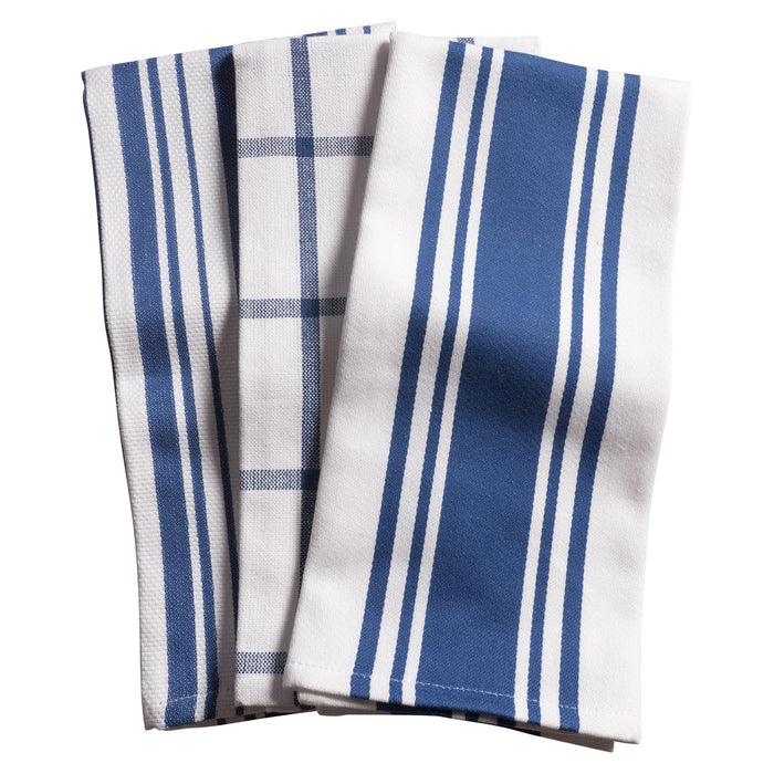 KAF Home Centerband/Basketweave/Windowpane Kitchen Towels, Set of 3