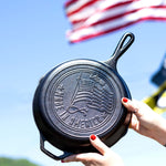 Lodge Cast Iron 10.25" Skillet with American Flag Design