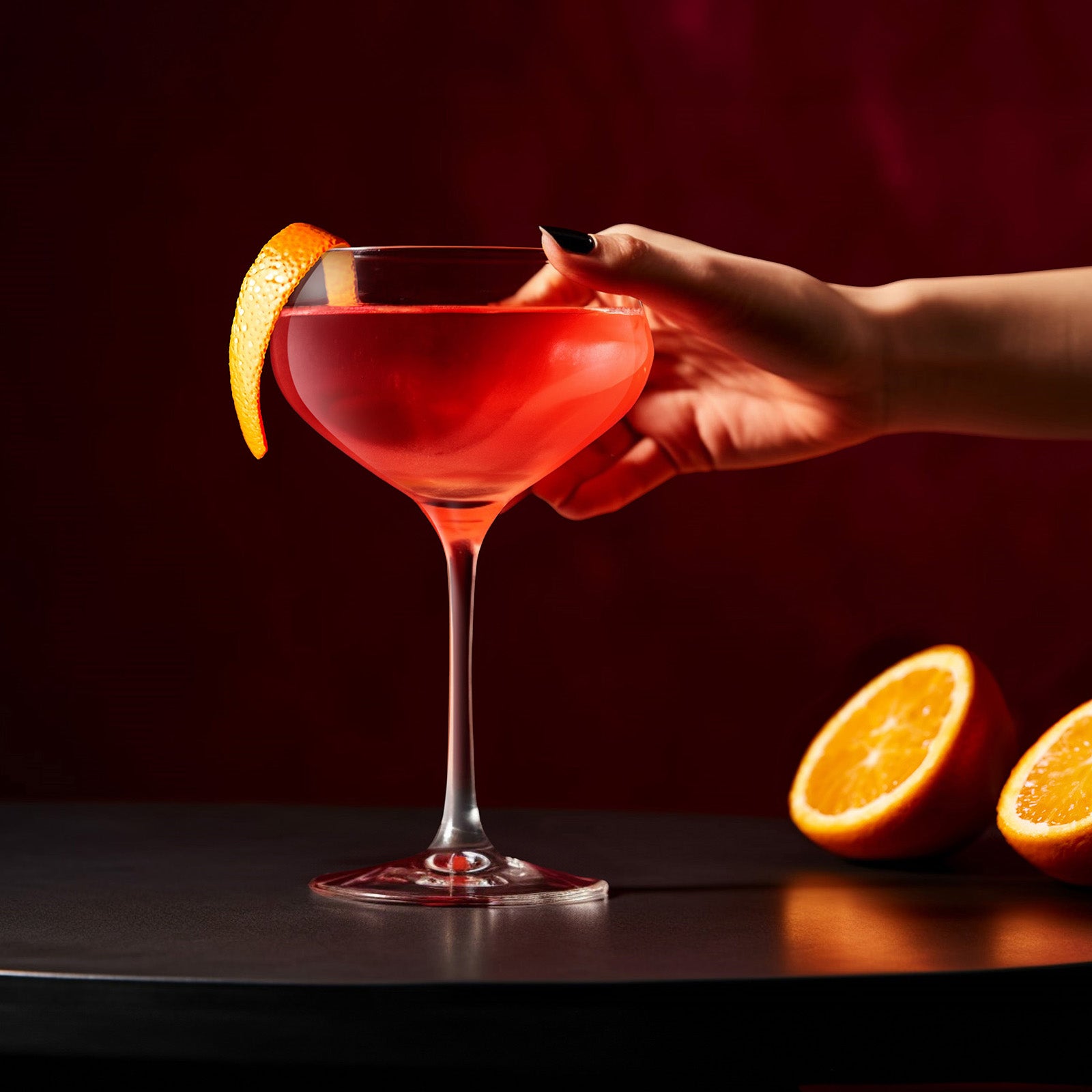 Final Touch Coupe Lead-Free Crystal Glasses - Set of 2