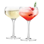 Final Touch Coupe Lead-Free Crystal Glasses - Set of 2