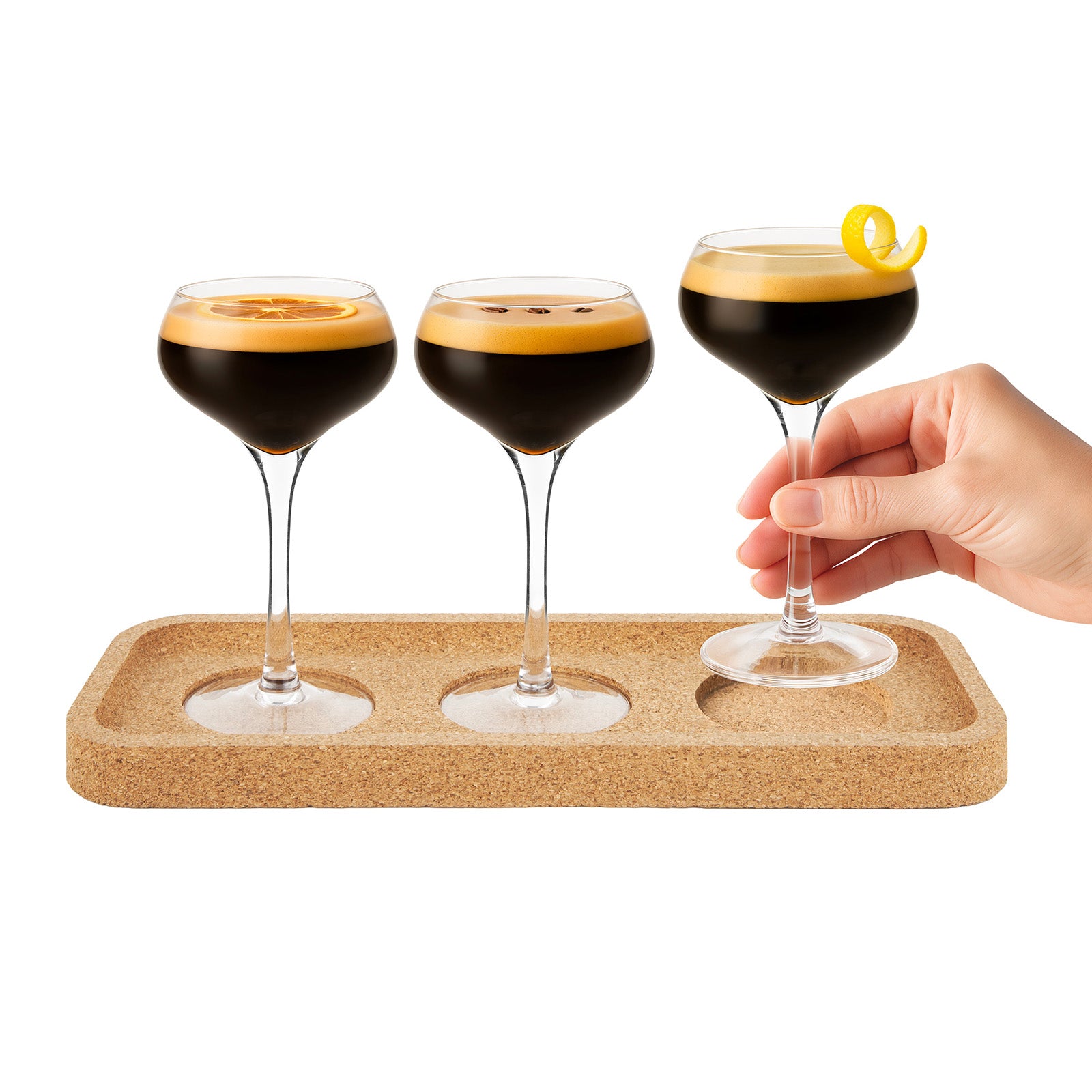 Final Touch Espresso Martini Flight Set - 4 Pieces - 4.75 oz (140 ml)