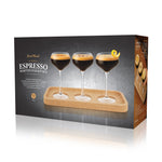 Final Touch Espresso Martini Flight Set - 4 Pieces - 4.75 oz (140 ml)