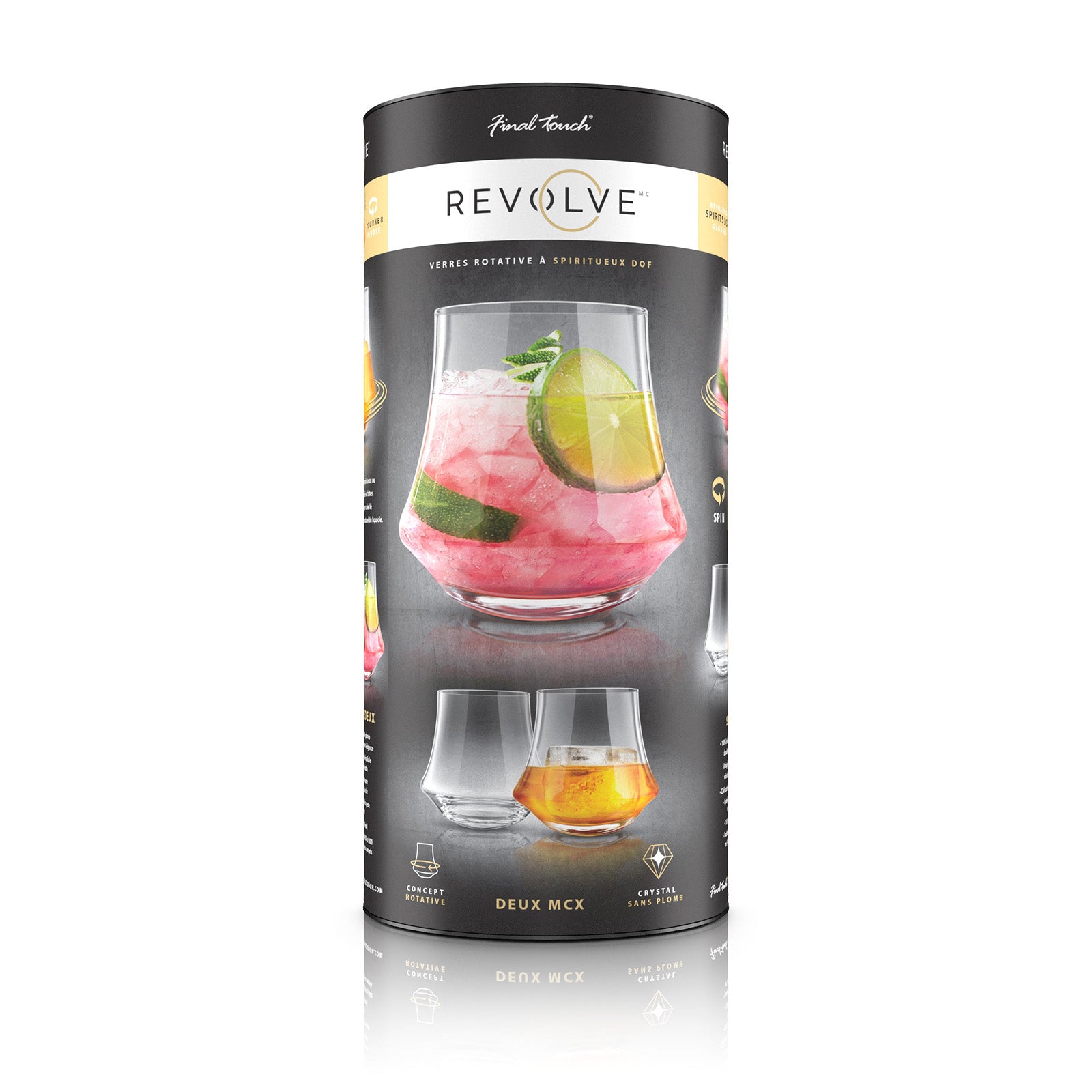 Final Touch Revolve - Revolving DOF Glass – Set of 2 – 13.5 oz (400ml)