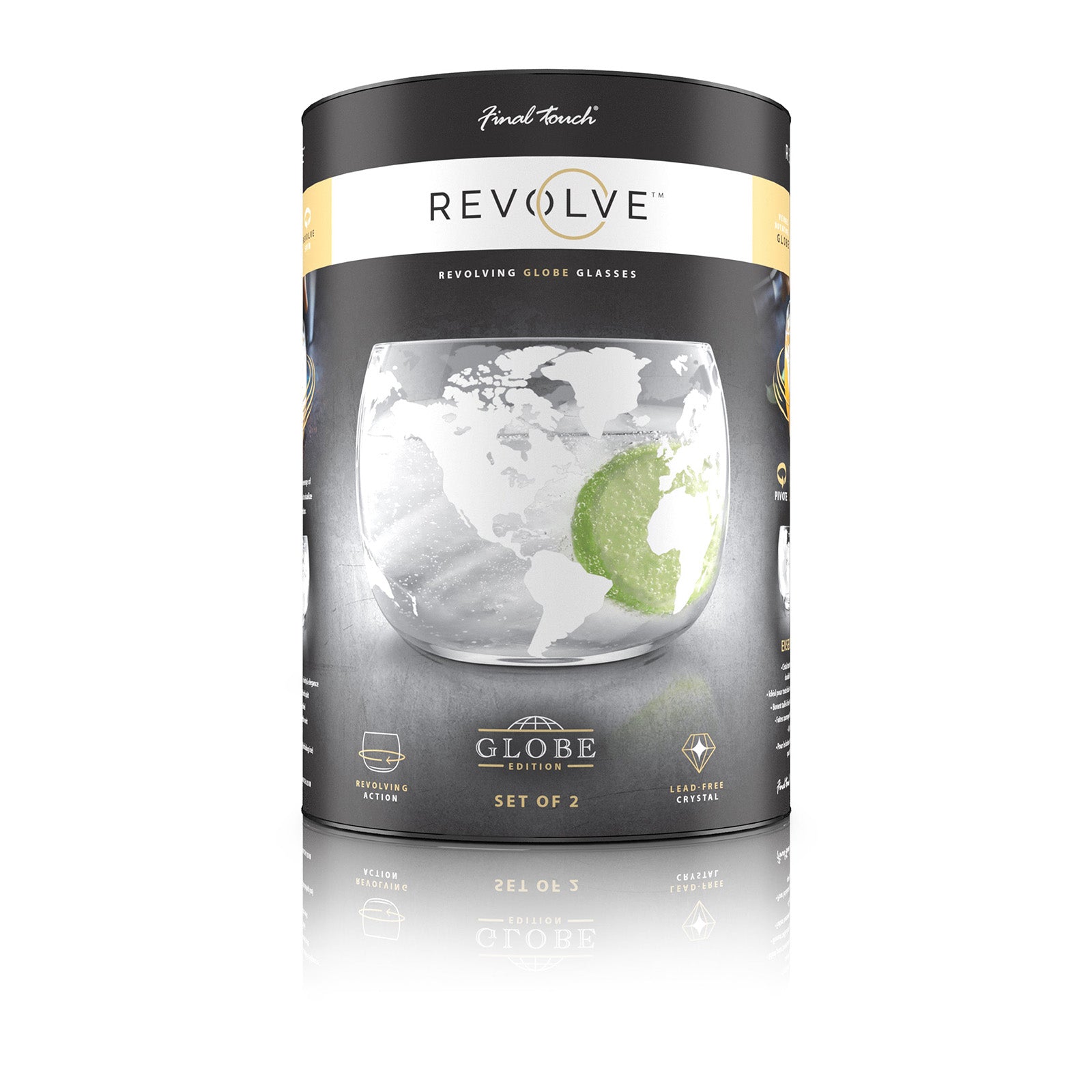 Final Touch Revolve Globe Glass - Set of 2