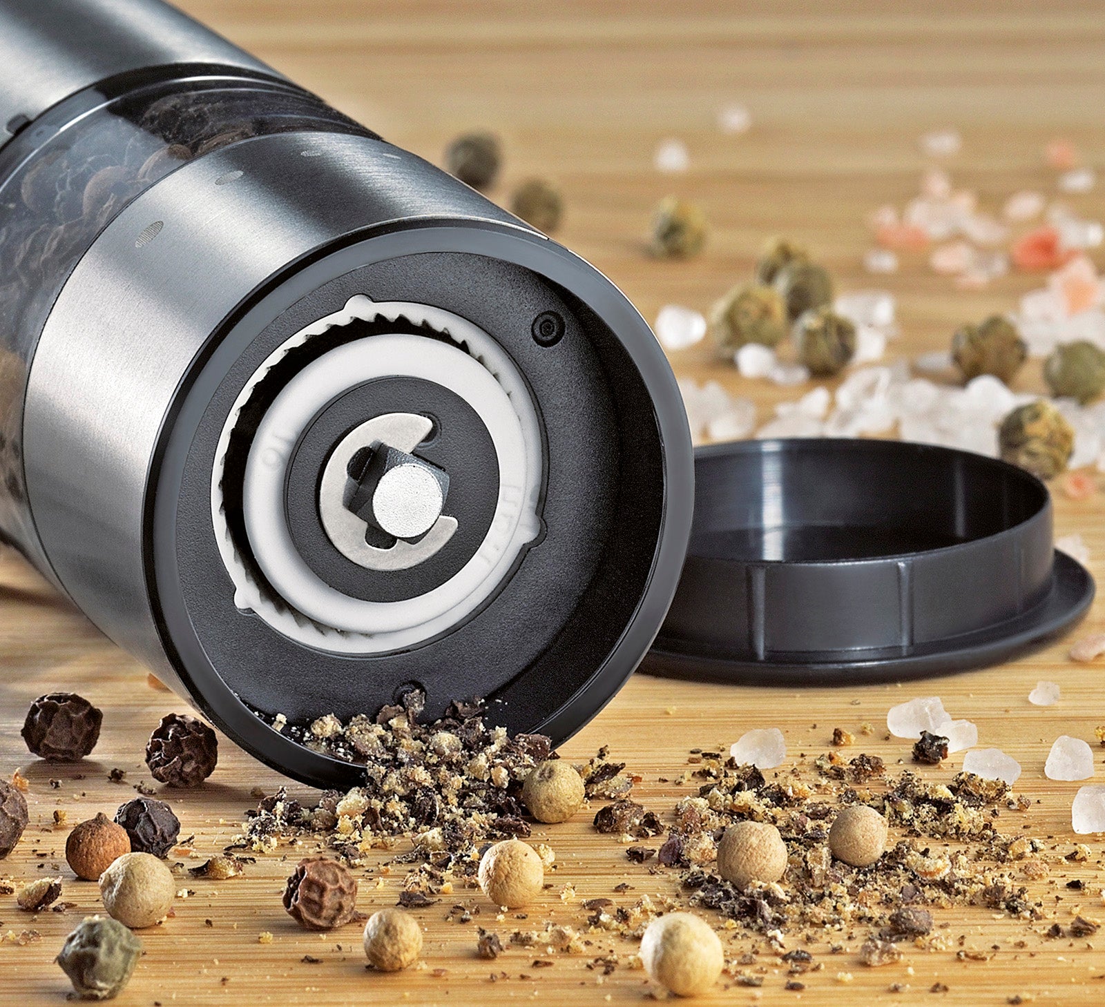 Zassenhaus Koln Rechargeable Salt or Pepper Mill, 5.5" H x 1.5", Chrome