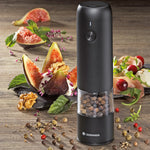 Zassenhaus Koln Rechargeable Salt or Pepper Mill, 5.5" H x 1.5", Black