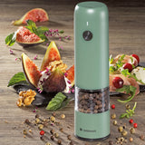 Zassenhaus Koln Rechargeable Salt or Pepper Mill, 5.5" H x 1.5", Green