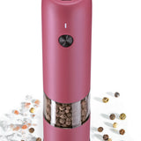Zassenhaus Koln Rechargeable Salt or Pepper Mill, 5.5" H x 1.5", Pink