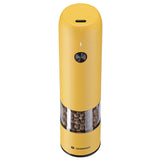 Zassenhaus Koln Rechargeable Salt or Pepper Mill, 5.5" H x 1.5", Yellow