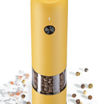 Zassenhaus Koln Rechargeable Salt or Pepper Mill, 5.5" H x 1.5", Yellow