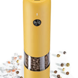 Zassenhaus Koln Rechargeable Salt or Pepper Mill, 5.5" H x 1.5", Yellow