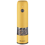 Zassenhaus Koln Rechargeable Salt or Pepper Mill, 5.5" H x 1.5", Yellow