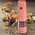 Zassenhaus Koln Rechargeable Salt or Pepper Mill, 5.5" H x 1.5", Coral