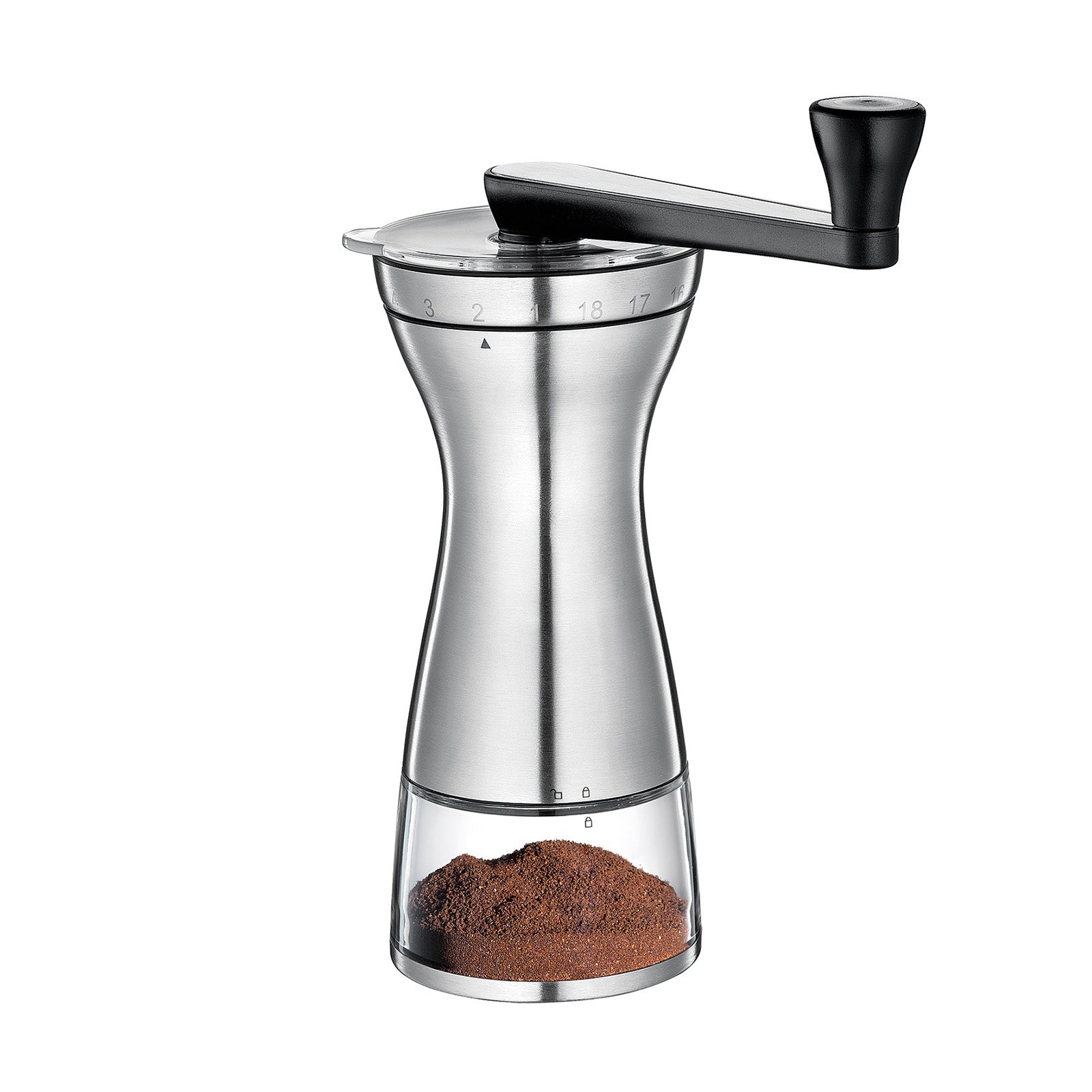 Zassenhaus Manaos Manual Hand Crank Coffee Mill and Grinder, Stainless Steel, 2.5-Ounce