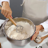 Zassenhaus Danish Batter and Dough Whisk with Beechwood Handle, 13.75"