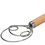 Zassenhaus Danish Batter and Dough Whisk with Beechwood Handle, 13.75"
