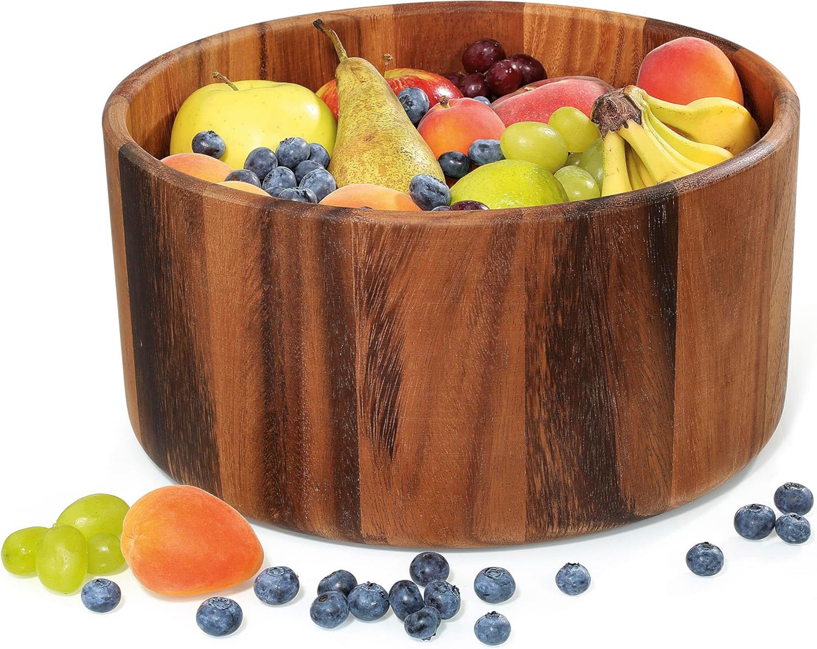 Zassenhaus Acacia Wood Salad Serving Bowl, Medium 11.8" diameter by 5.9" High