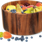Zassenhaus Acacia Wood Salad Serving Bowl, Medium 11.8" diameter by 5.9" High