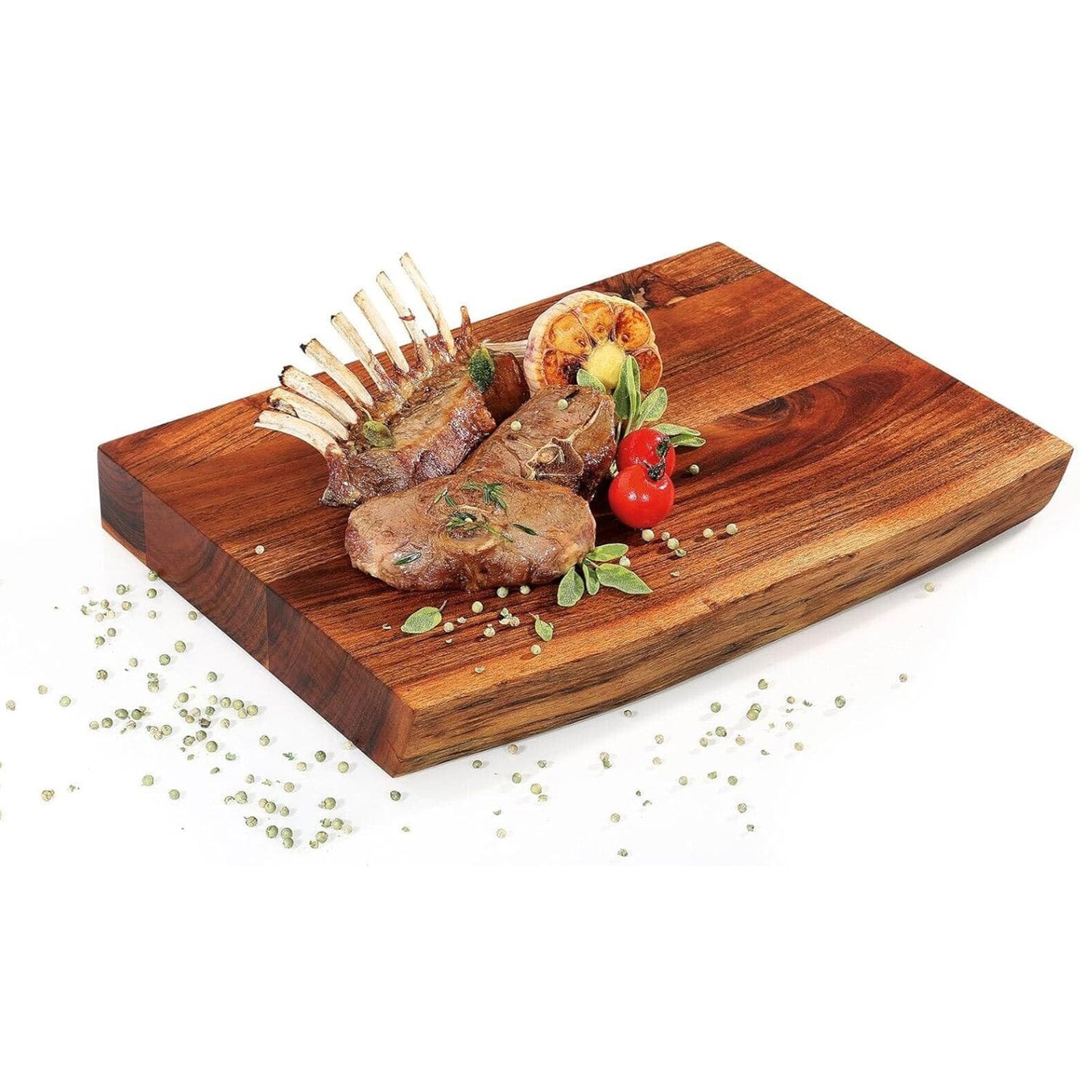 Zassenhaus Chopping Board Made of Acacia Wood, 16" x 11.8" x 2", Brown