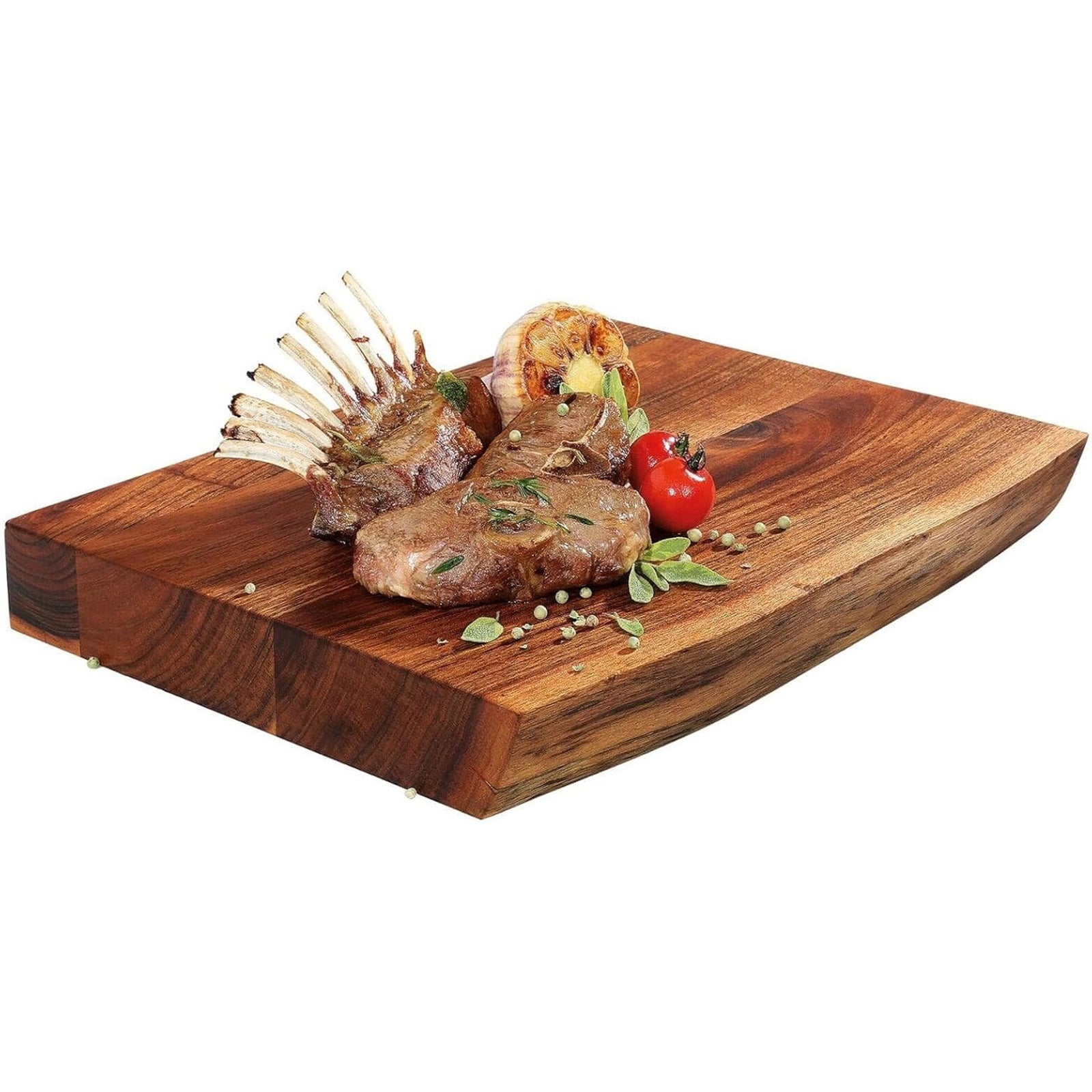 Zassenhaus Chopping Board Made of Acacia Wood, 16" x 11.8" x 2", Brown