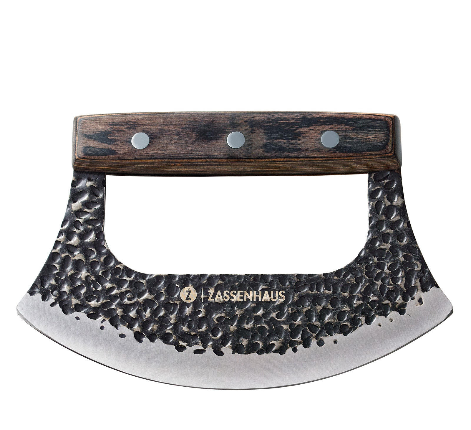 Zassenhaus Mincer Mezzaluna & Board Set, Chopper 6.7" x 4.3", Board 8" x 8"