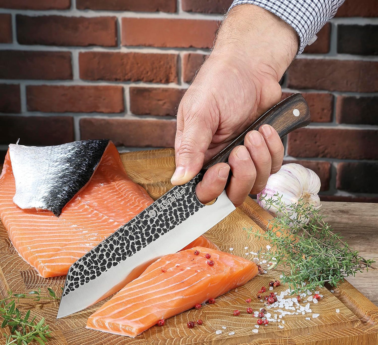 Zassenhaus Hunter 12-Inch Chef's Knife with Pakkawood Handle