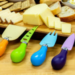 Zassenhaus Easy Cut Cheese Knife Set, 4 Pieces, Assorted Colors