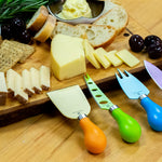 Zassenhaus Easy Cut Cheese Knife Set, 4 Pieces, Assorted Colors