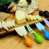 Zassenhaus Easy Cut Cheese Knife Set, 4 Pieces, Assorted Colors