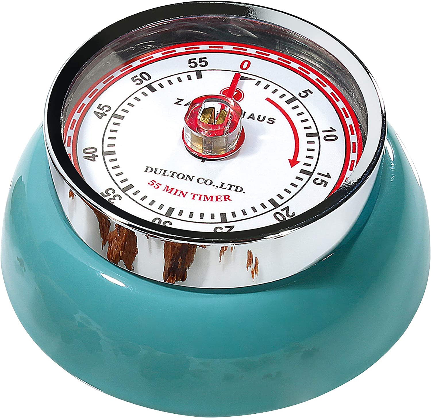 Zassenhaus Magnetic Retro 60 Minute Kitchen Timer, 2.75-Inch, Teal